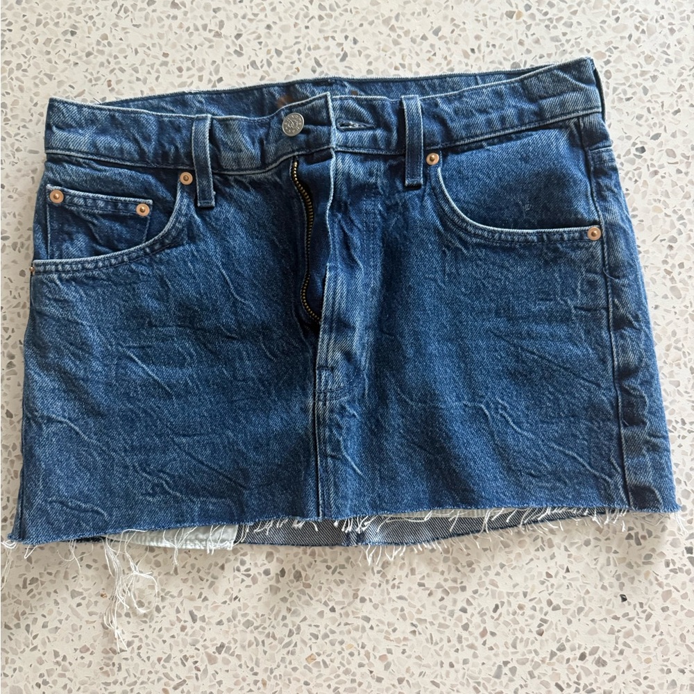 MOTHER Blue Casual Mini Skirt